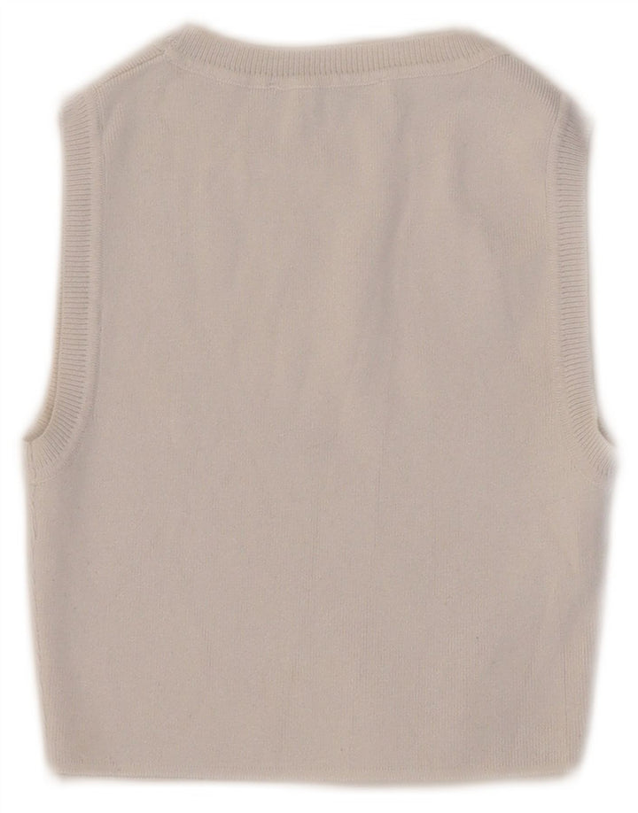 Zara Femmes Crop Débardeur UK 8 Petit Blanc