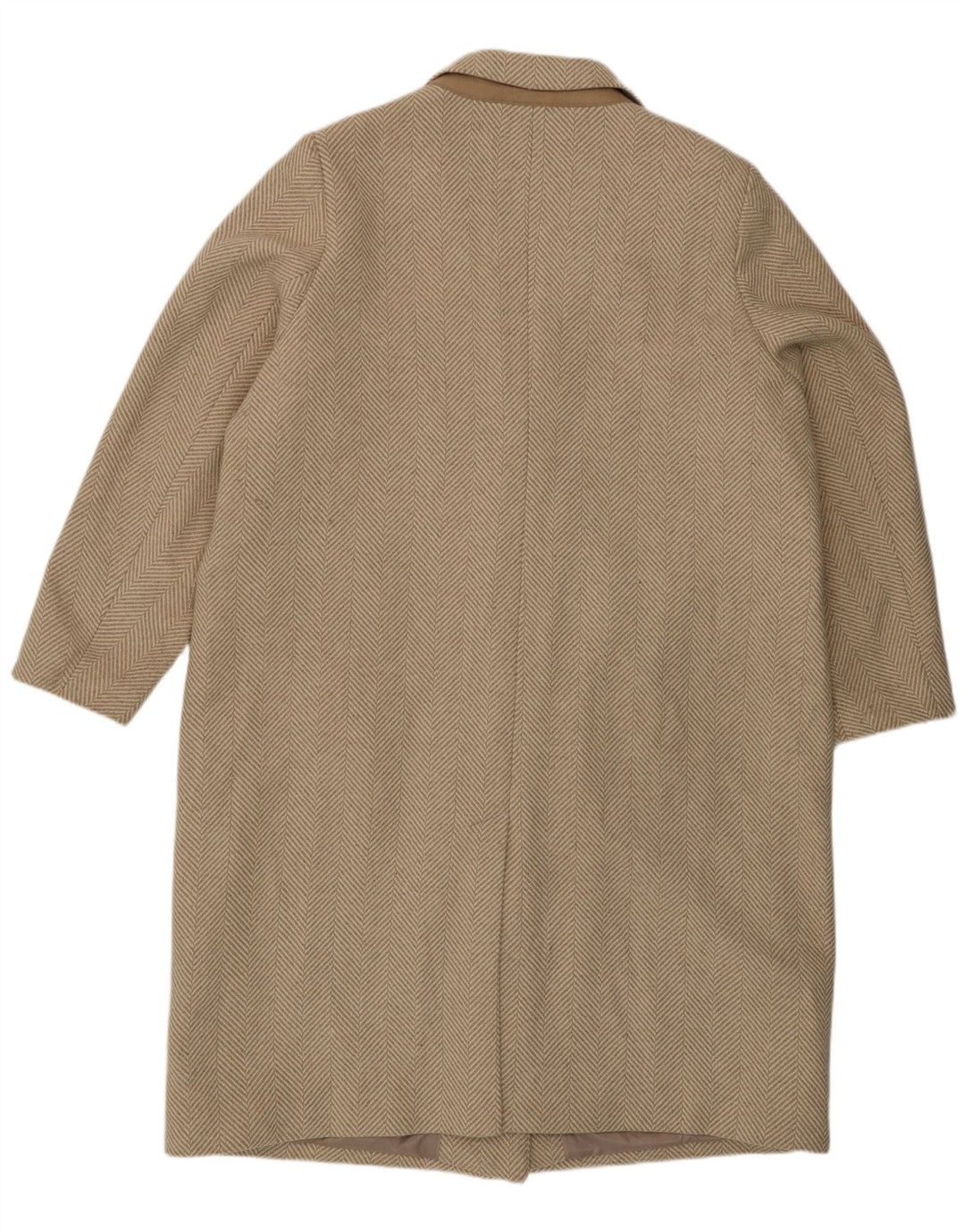 Marks & Spencer Pardessus pour femme UK 22 3XL Beige à chevrons Polyester