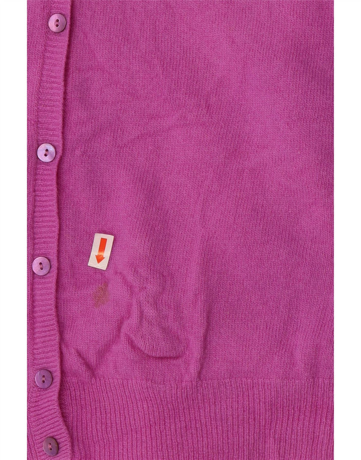 Benetton Pull Cardigan Femme UK 12 Violet Moyen