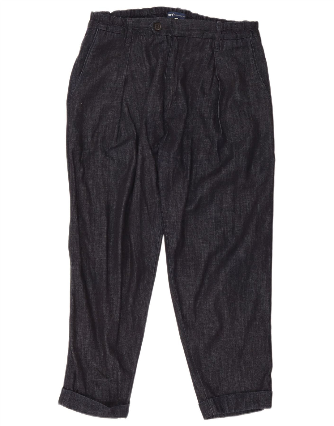 Levi's Pantalon de Costume Pegged Femme W34 L26 Bleu Marine Coton