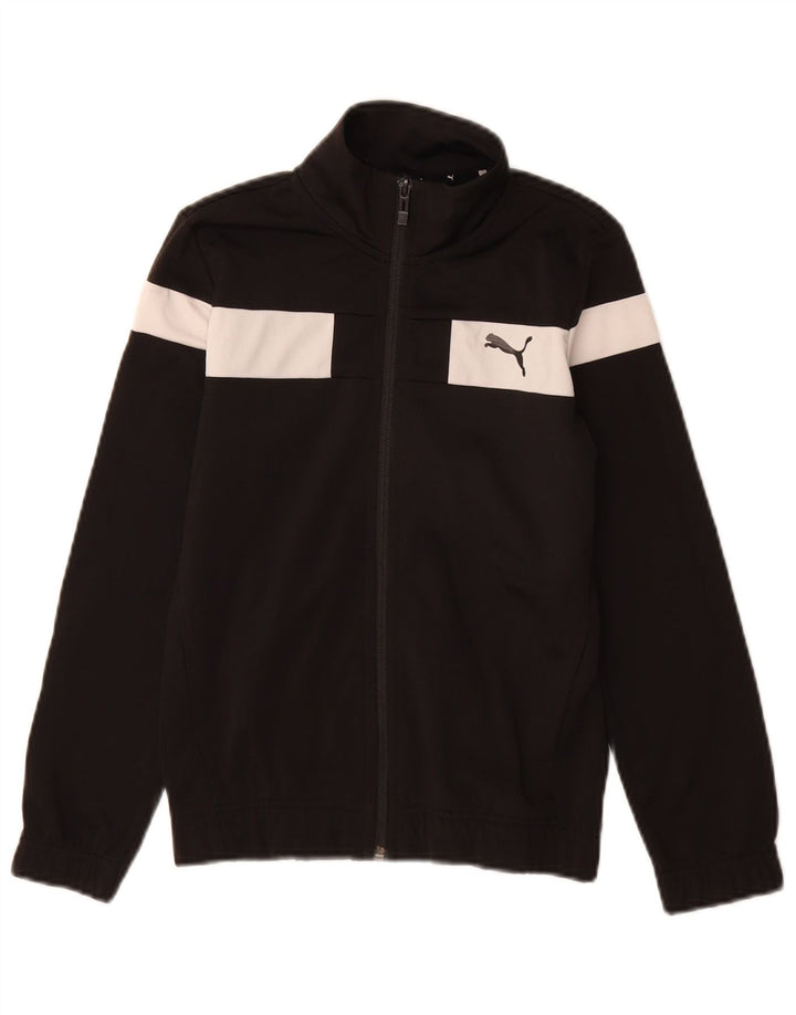 Puma Veste de Survêtement Garçon 9-10 Ans Noir Colorblock Polyester