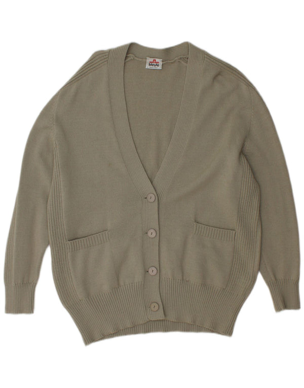 BLEYLE Pull Cardigan Femme UK 20 2XL Laine Vierge Verte