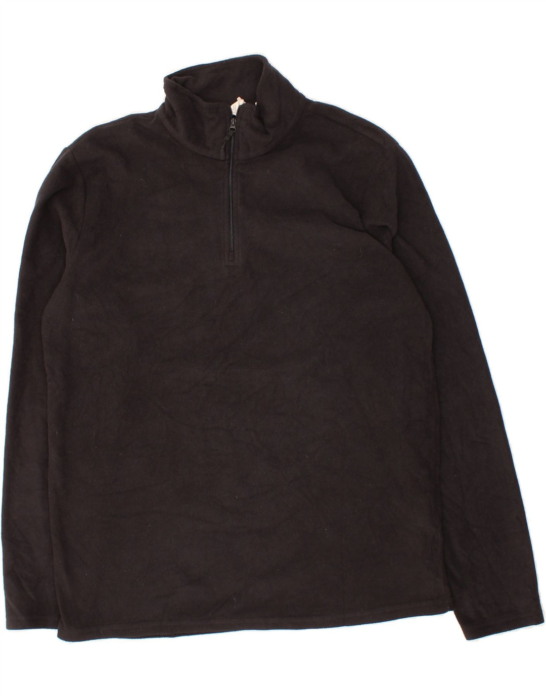MOUNTAIN WAREHOUSE Mens Zip Neck Fleece Jumper Medium Black Polyester Vintage Mountain Warehouse and Second-Hand Mountain Warehouse from Messina Hembry 