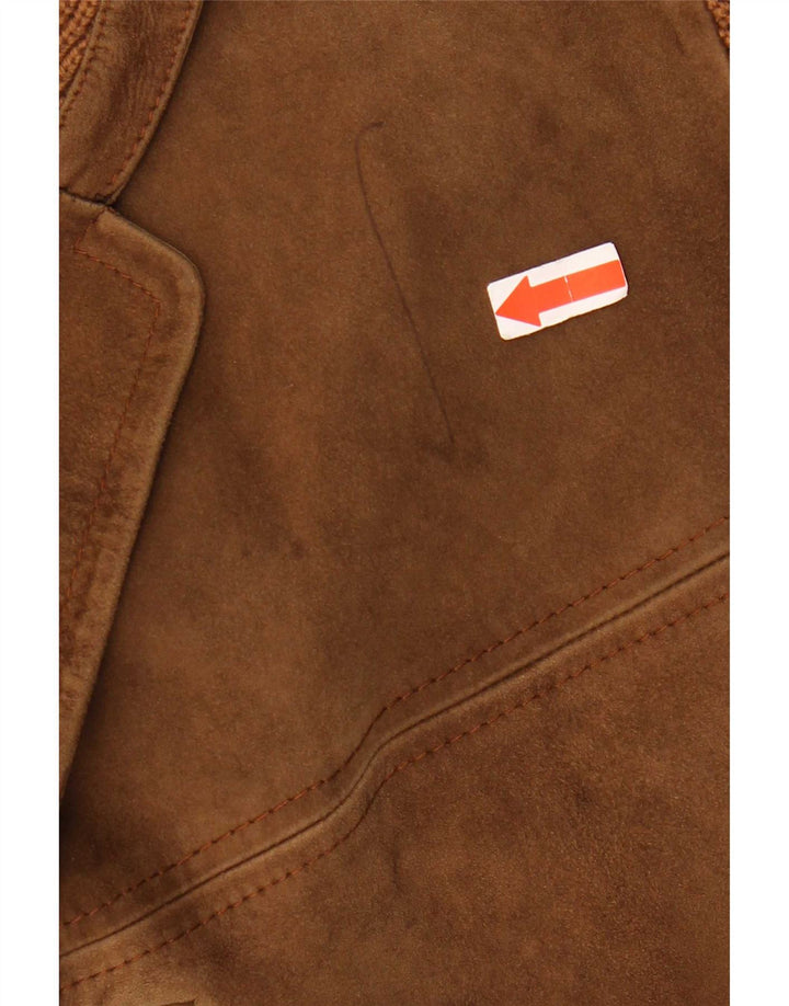 Vintage Veste en daim pour homme UK 40 Large Marron