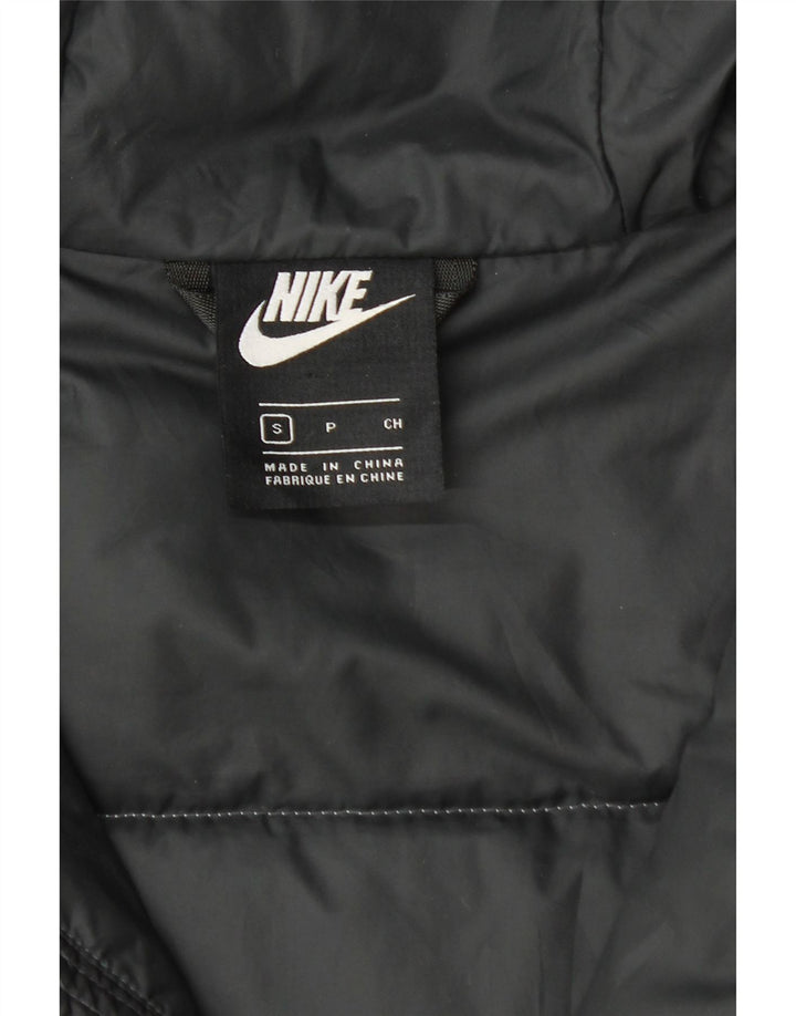 Nike Veste matelassée à capuche pour homme UK 36 Petit Noir Polyester Colorblock