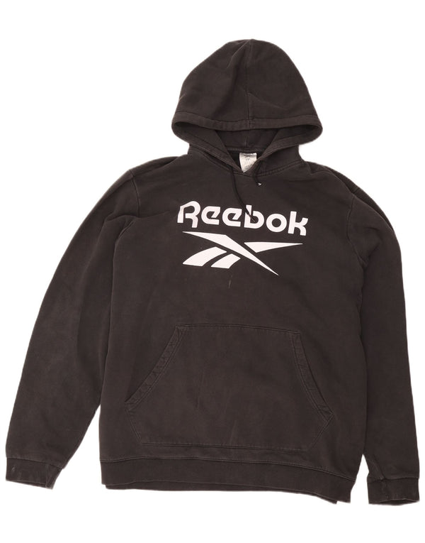 Reebok Pull à capuche graphique pour homme 2XL Noir Coton