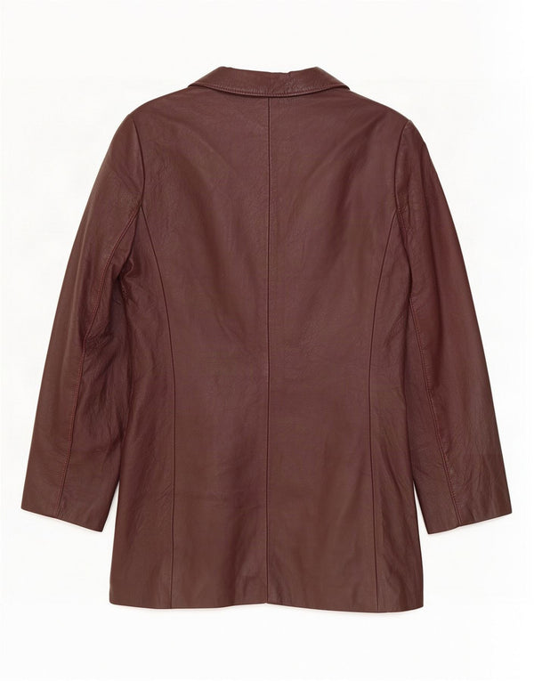 vintage Femme 4 Bouton Blazer Veste UK 14 Grande Bourgogne