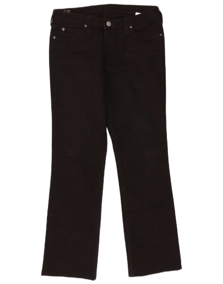 LEE Womens Marion Straight Jeans W30 L33 Black Cotton
