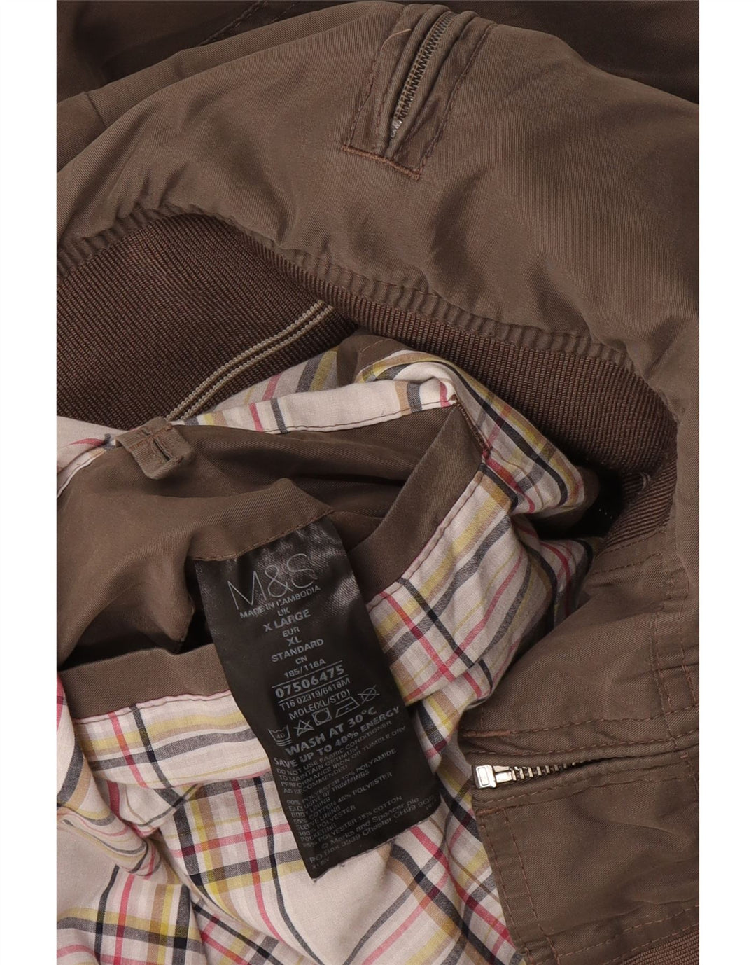 Marks & Spencer Veste Bomber Homme UK 42 XL Gris Polyester