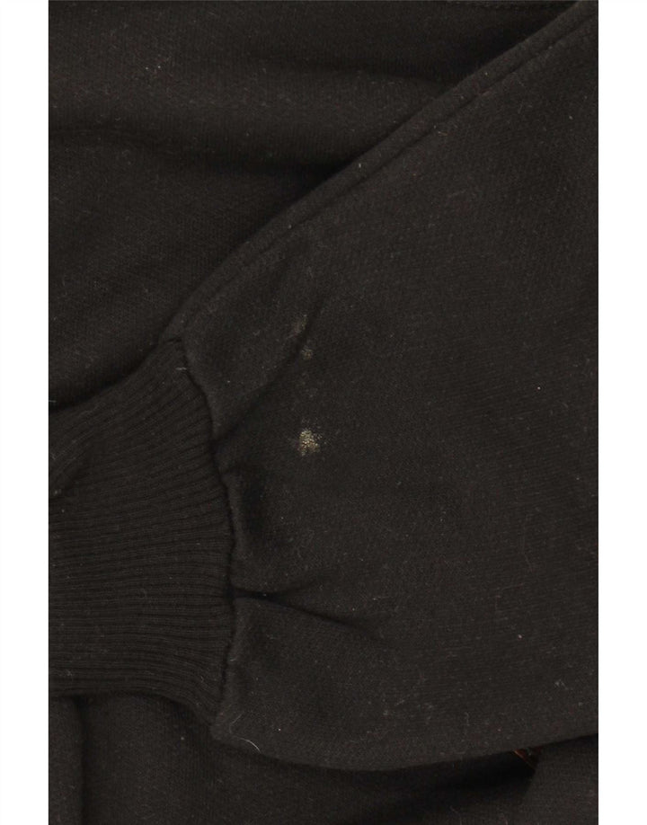vintage Mens Graphic Sweatshirt Jumper XL Coton Noir