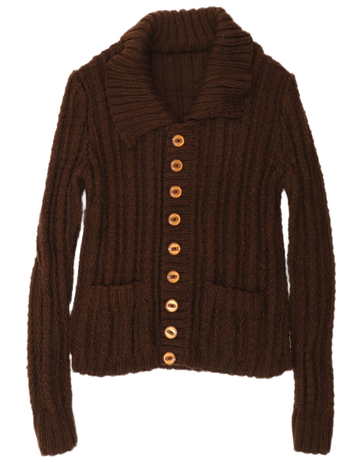 Pull Cardigan Femme Vintage UK 18 XL Marron