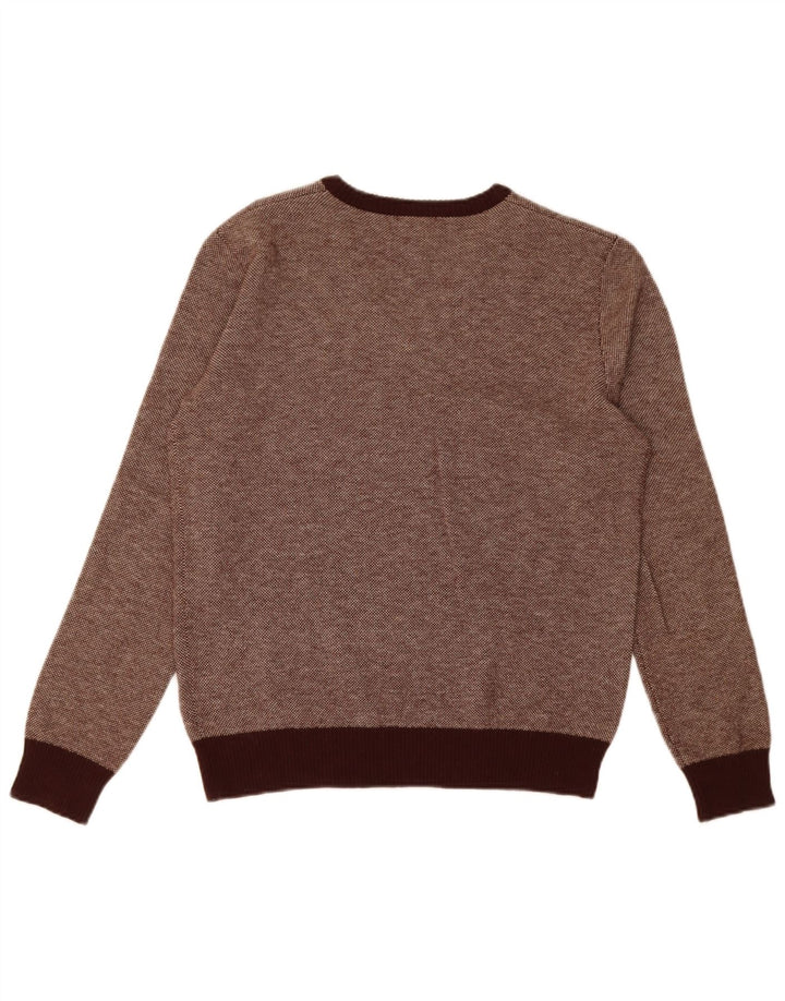 Carrera Pull col V en Laine Mouchetée Marron Moyen Homme