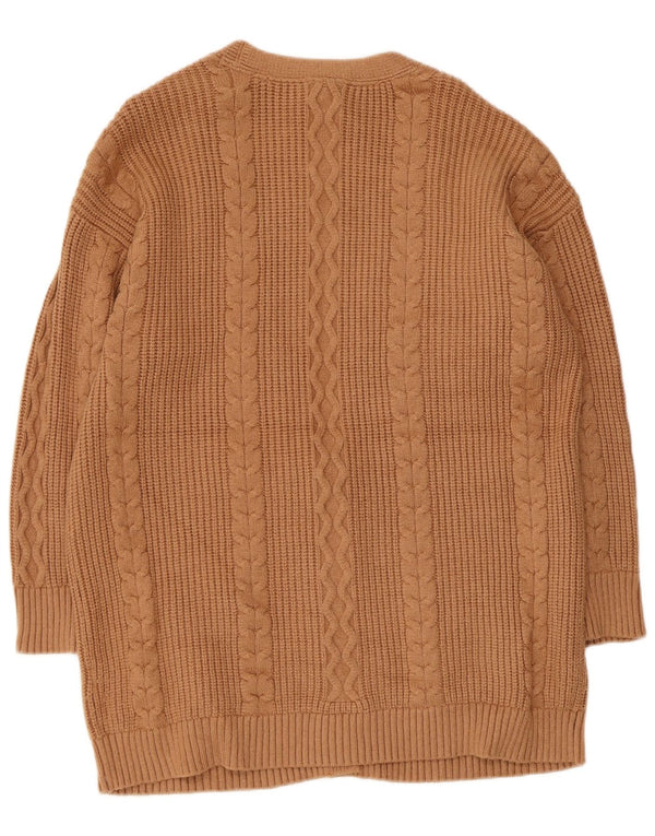 Dkny Cardigan à manches 3/4 pour femme UK 18 XL Beige Viscose