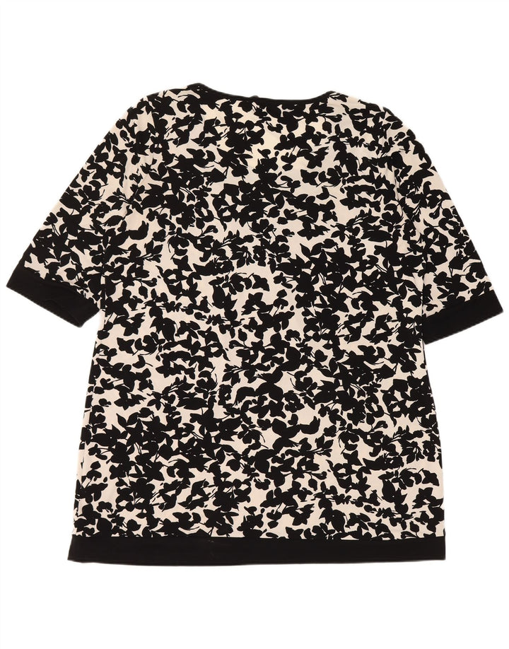 MARKS & SPENCER Haut Chemisier Femme UK 46 Grand Noir Floral Polyester