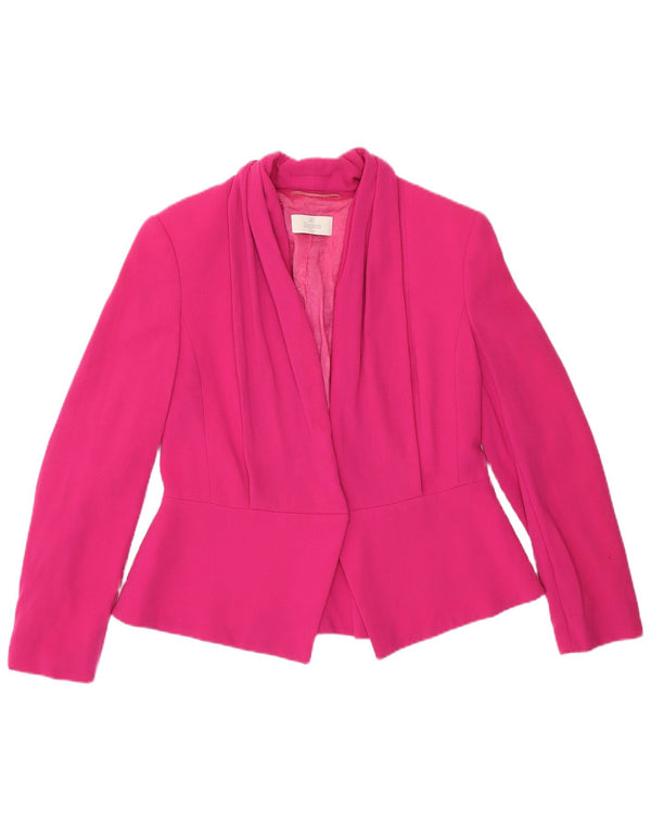 Elegance Veste Blazer Femme UK 14 Laine Rose Moyen