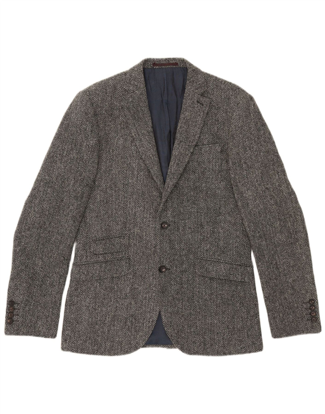 Next Veste blazer à 2 boutons pour homme UK 38 Chevron gris moyen