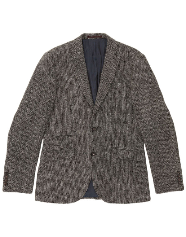 Next Veste blazer à 2 boutons pour homme UK 38 Chevron gris moyen