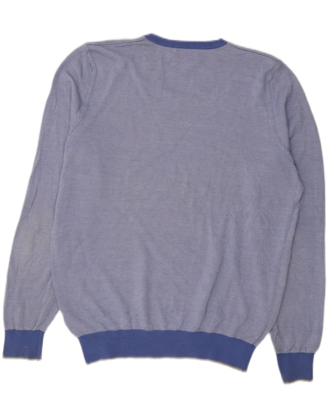 Massimo Dutti Pull col V pour homme en coton bleu Taille L