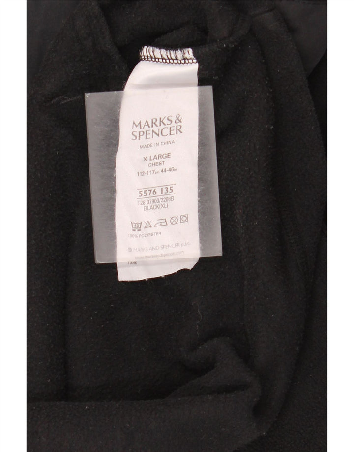 Marks & Spencer Veste polaire pour homme UK 42 XL Noir Colorblock Polyester