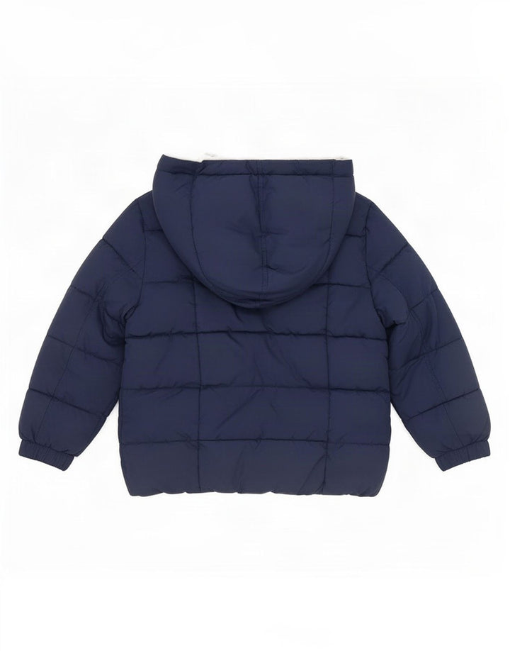 Benetton Veste matelassée à capuche garçon 2-3 ans Bleu marine Polyester