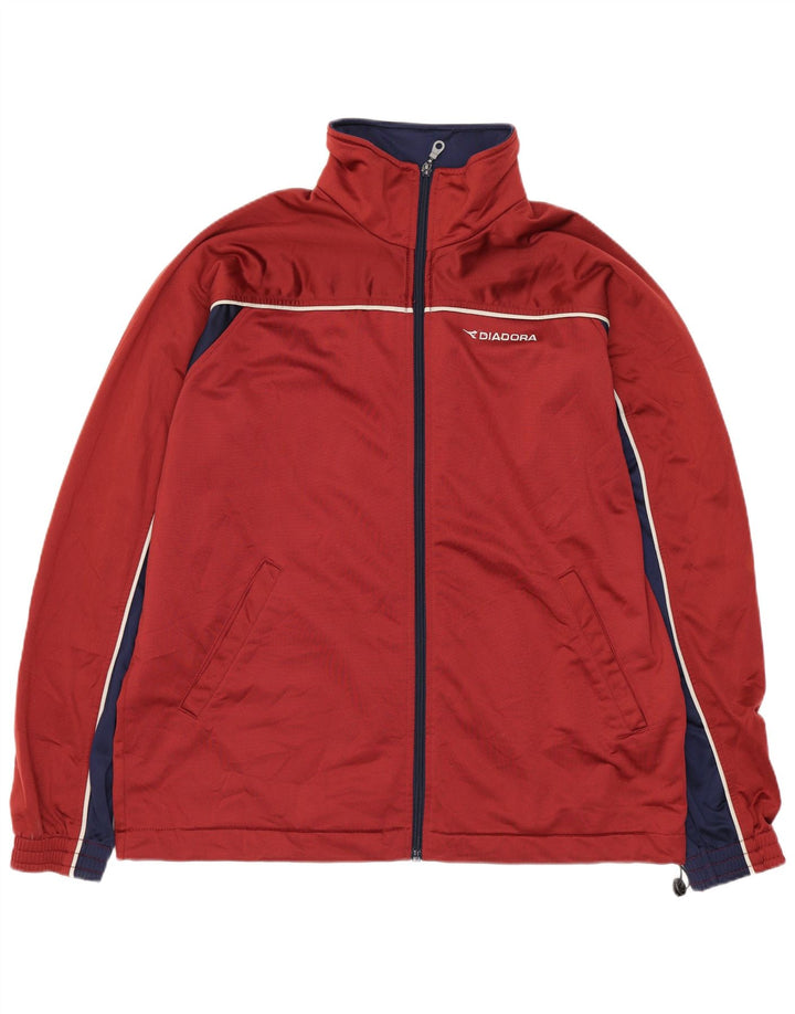 DIADORA Veste de survêtement pour homme UK 38 Medium Maroon Colourblock