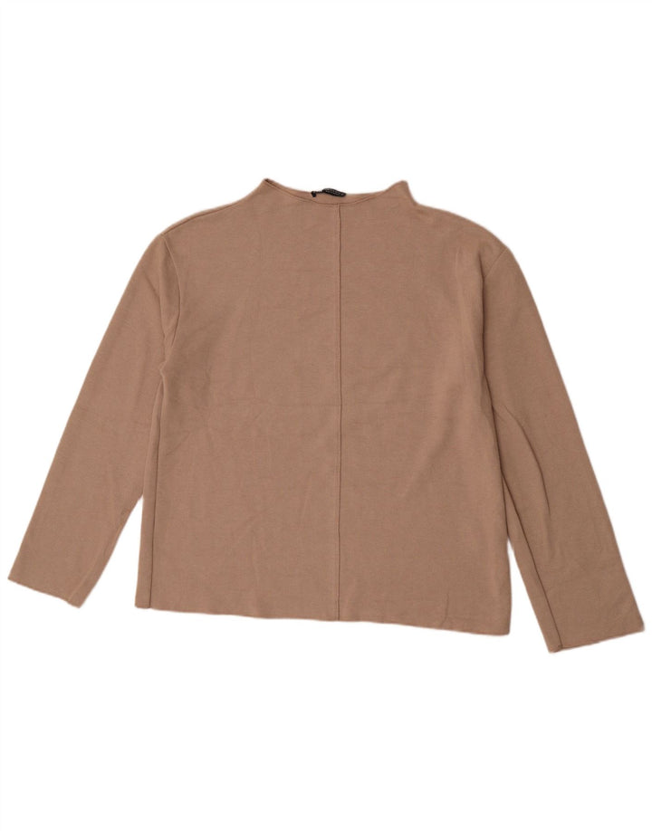 Zara Femme Top Manches Longues UK 44 Coton Gris Moyen