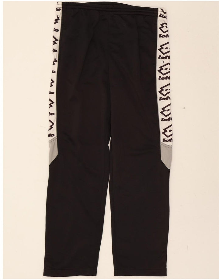 LOTTO Mens Graphic Tracksuit Trousers Large  Black Colourblock Vintage Lotto and Second-Hand Lotto from Messina Hembry 
