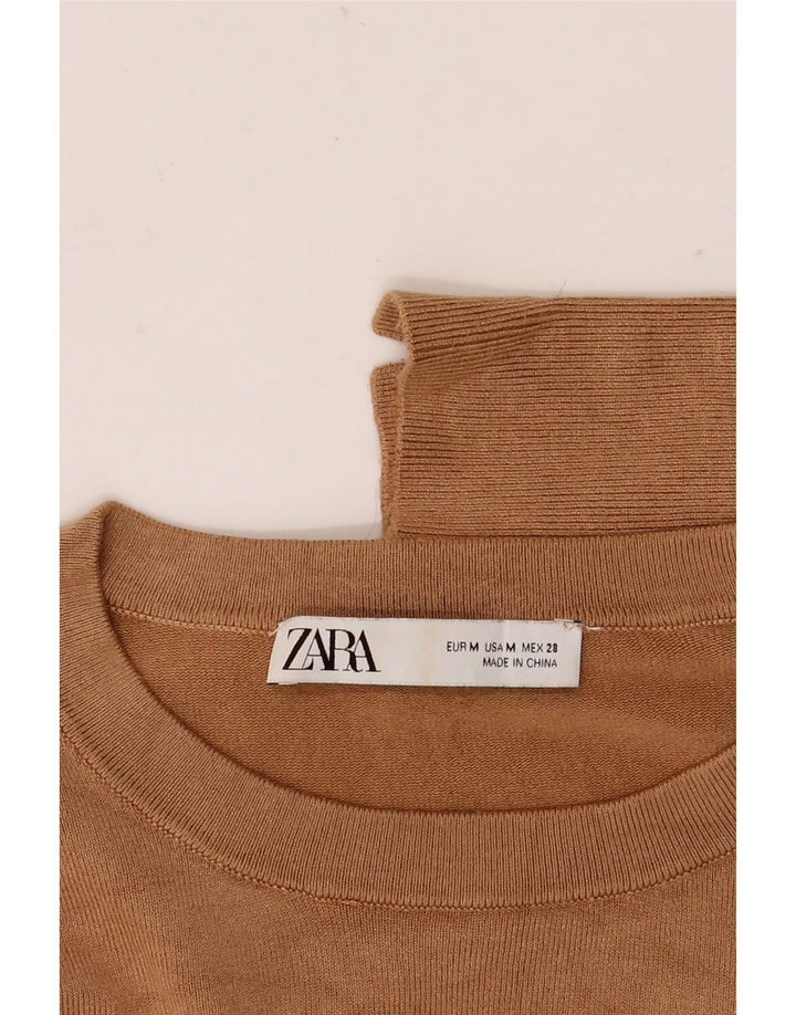Zara Pull ras du cou pour femme UK 14 Marron moyen