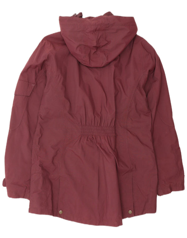 Mountain Warehouse Womens Hooded Raincoat UK 16 Large  Burgundy Nylon