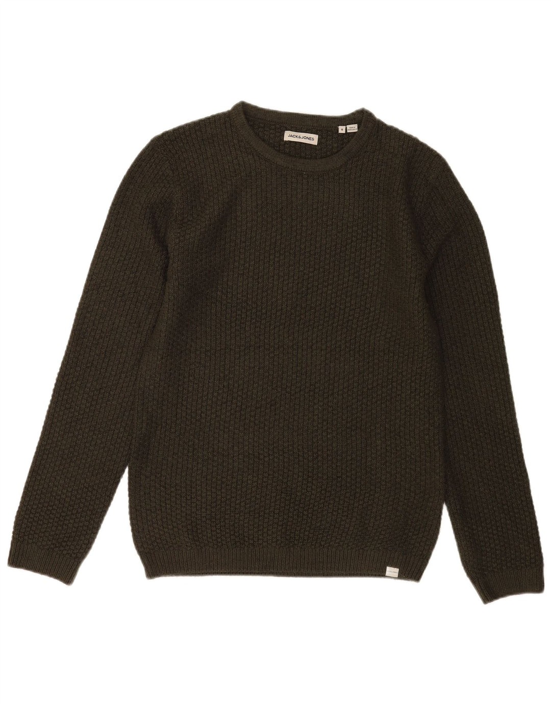 Jack & Jones Pull à col rond pour homme Petit Kaki Acrylique