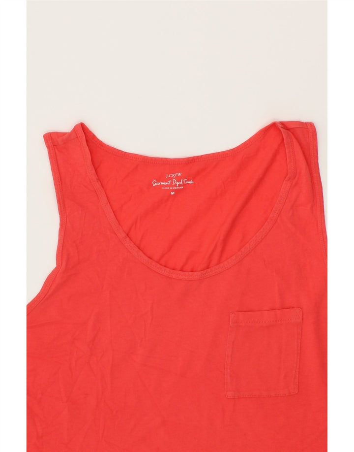 J. CREW Womens Garment Dyed Vest Top UK 12 Medium Red Cotton Vintage J. Crew and Second-Hand J. Crew from Messina Hembry 