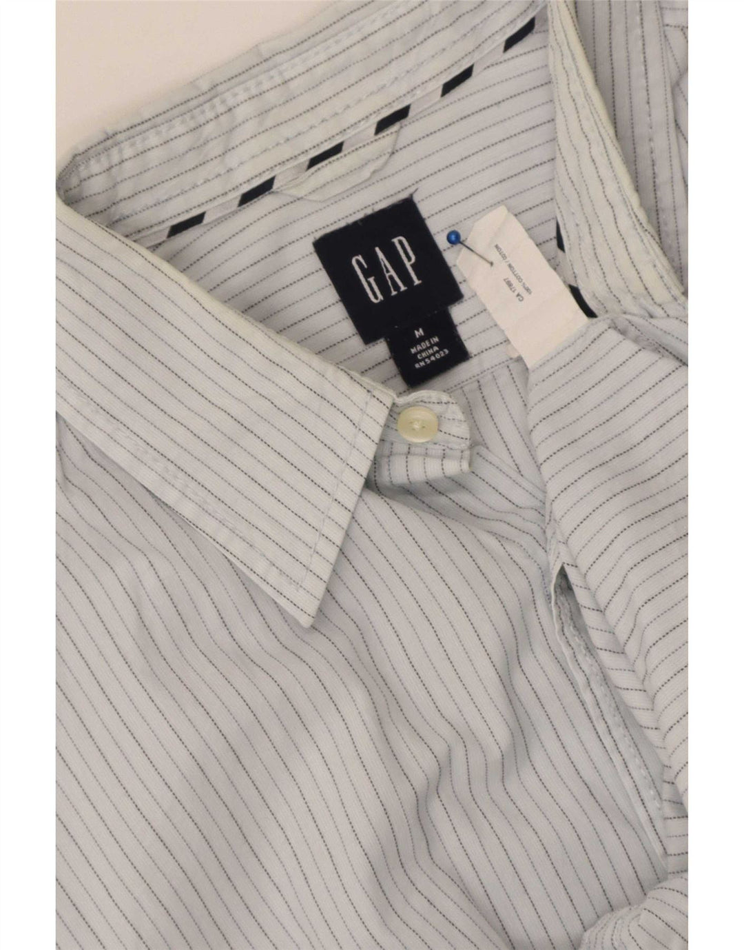 Chemise Homme Gap Bleu Moyen En Coton À Fines Rayures