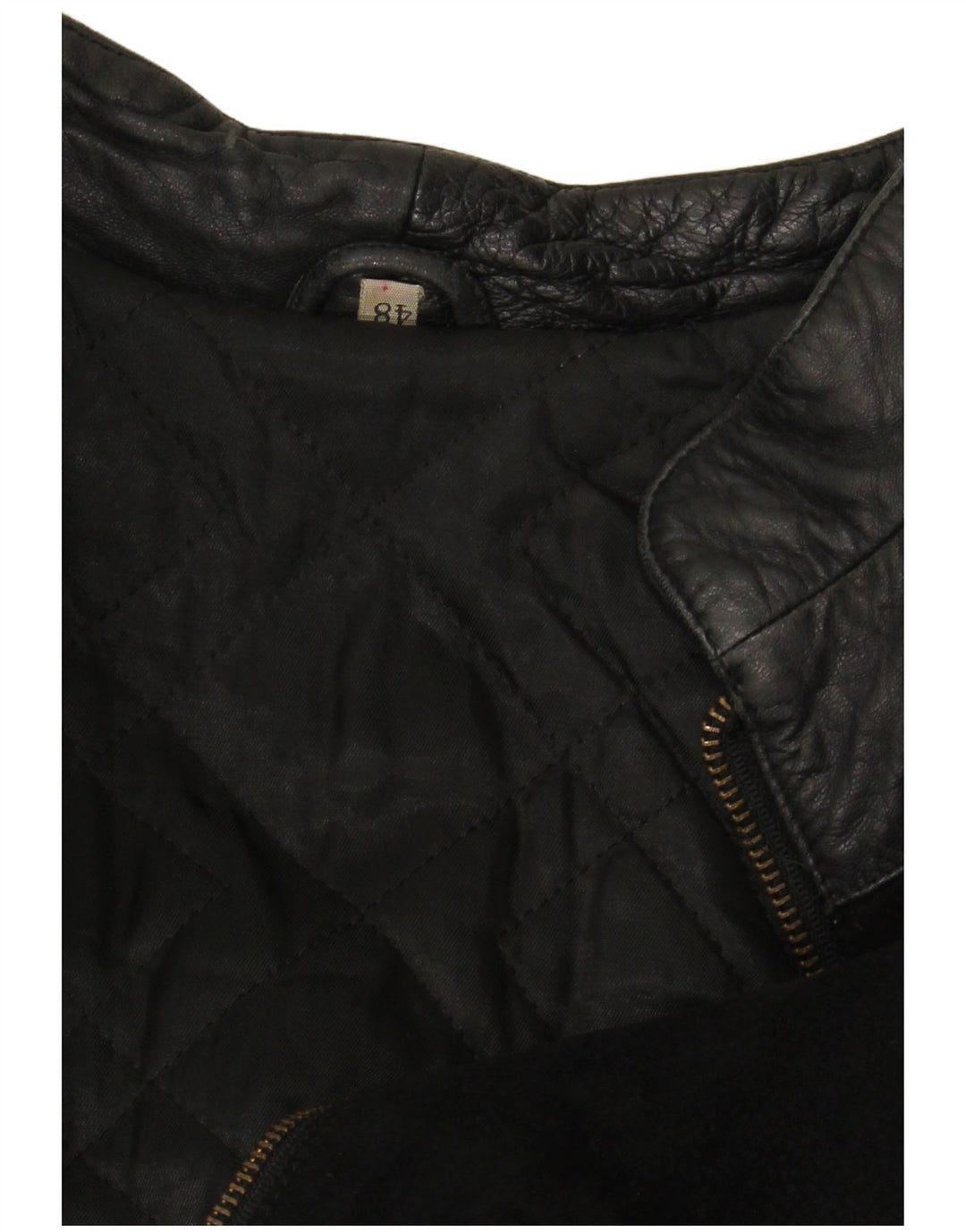 VINTAGE Veste en Daim Femme IT 48 XL Noir