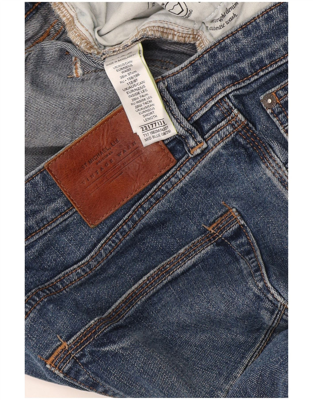 Marks & Spencer Jean droit homme W38 L29 bleu coton