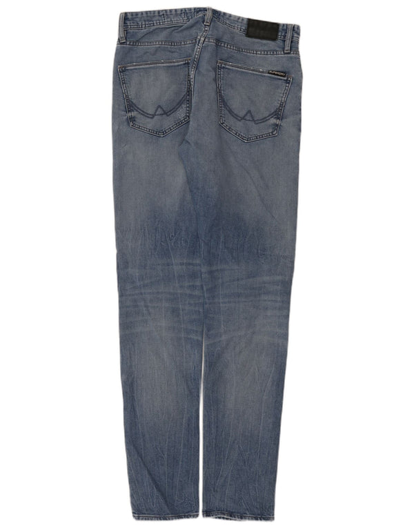 Superdry Jean Slim Tapered W32 L34 Homme Bleu Coton