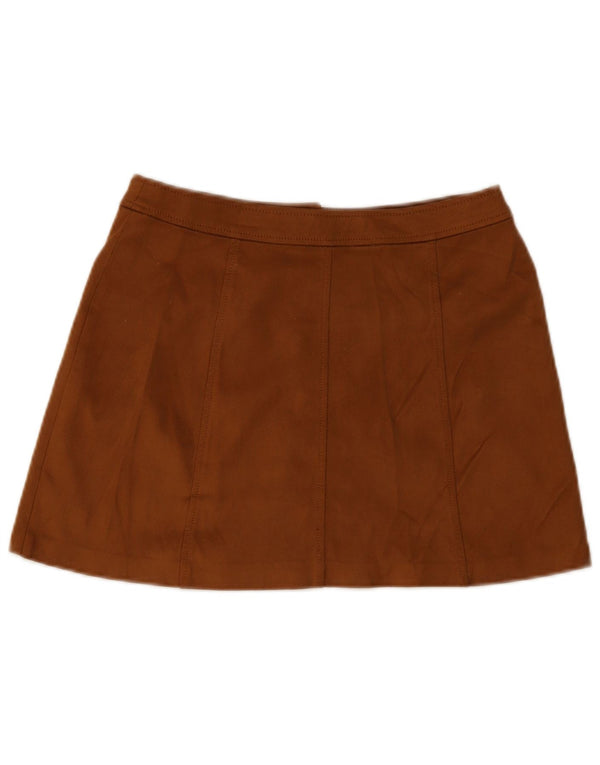 Zara Femme Mini Jupe Moyenne W28 Marron Polyester