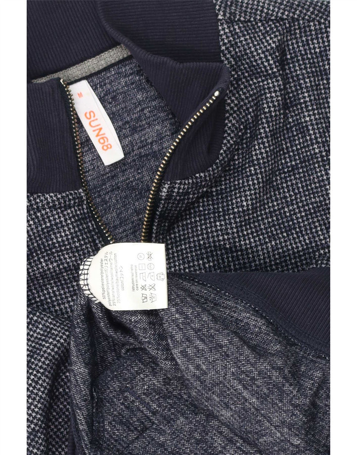 Sun68 Pull Cardigan Homme Bleu Marine Moyen Polyester