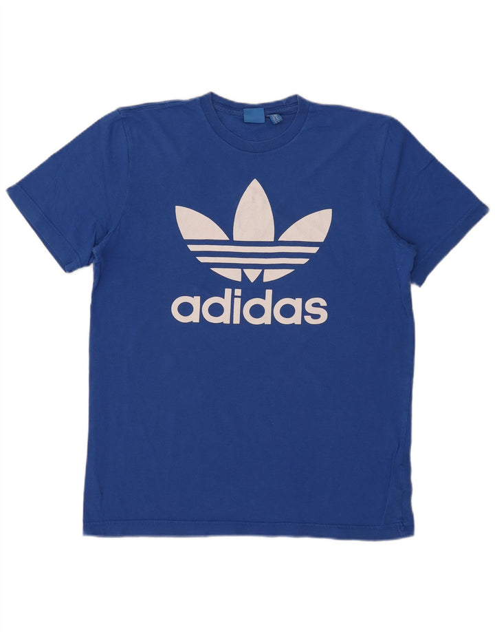 Adidas T-Shirt Graphique Homme Bleu Moyen Coton