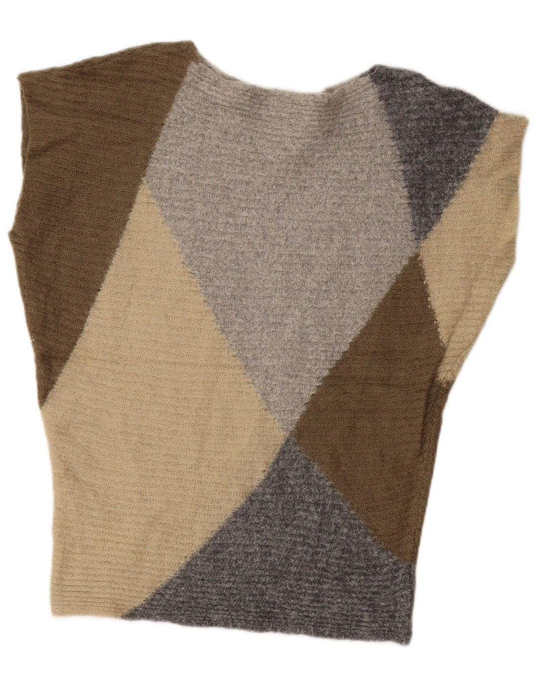 BENETTON Pull col bateau pour femme UK 14 Medium Multicolore