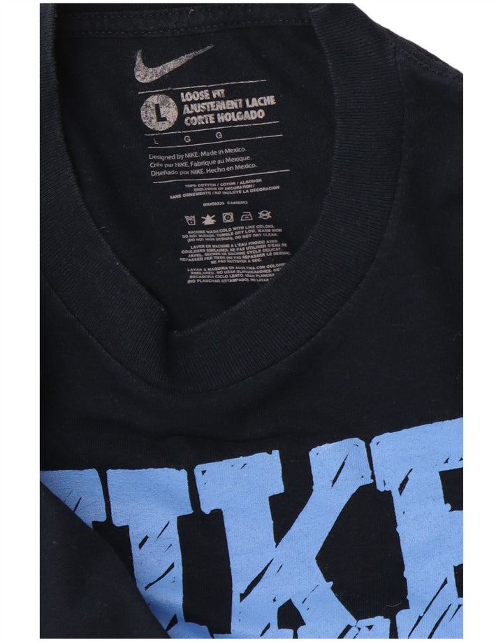 NIKE T-shirt ample pour homme en coton bleu marine