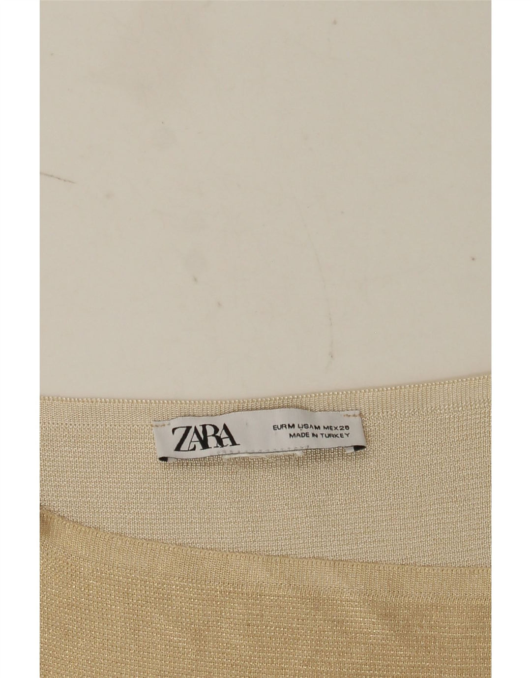 Zara Womens Crop Cami Top UK 12 Beige Moyen