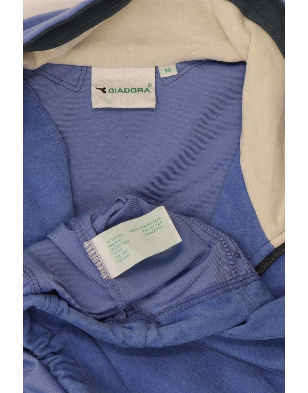 Diadora Veste de survêtement graphique surdimensionnée pour femme UK 14 Bleu moyen