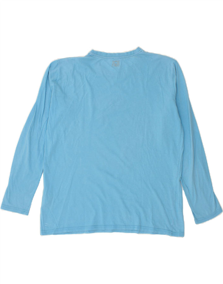 ICEBERG Boys Graphic Top Long Sleeve 15-16 Years Blue Cotton Vintage Iceberg and Second-Hand Iceberg from Messina Hembry 