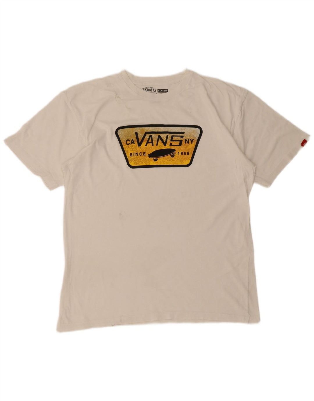 Vans T-shirt graphique pour hommes, grand coton blanc