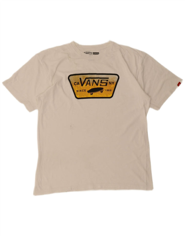 Vans T-shirt graphique pour hommes, grand coton blanc