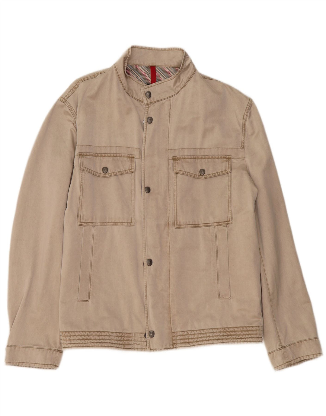 Trussardi Veste Utility Homme IT 56 3XL Beige Polyester