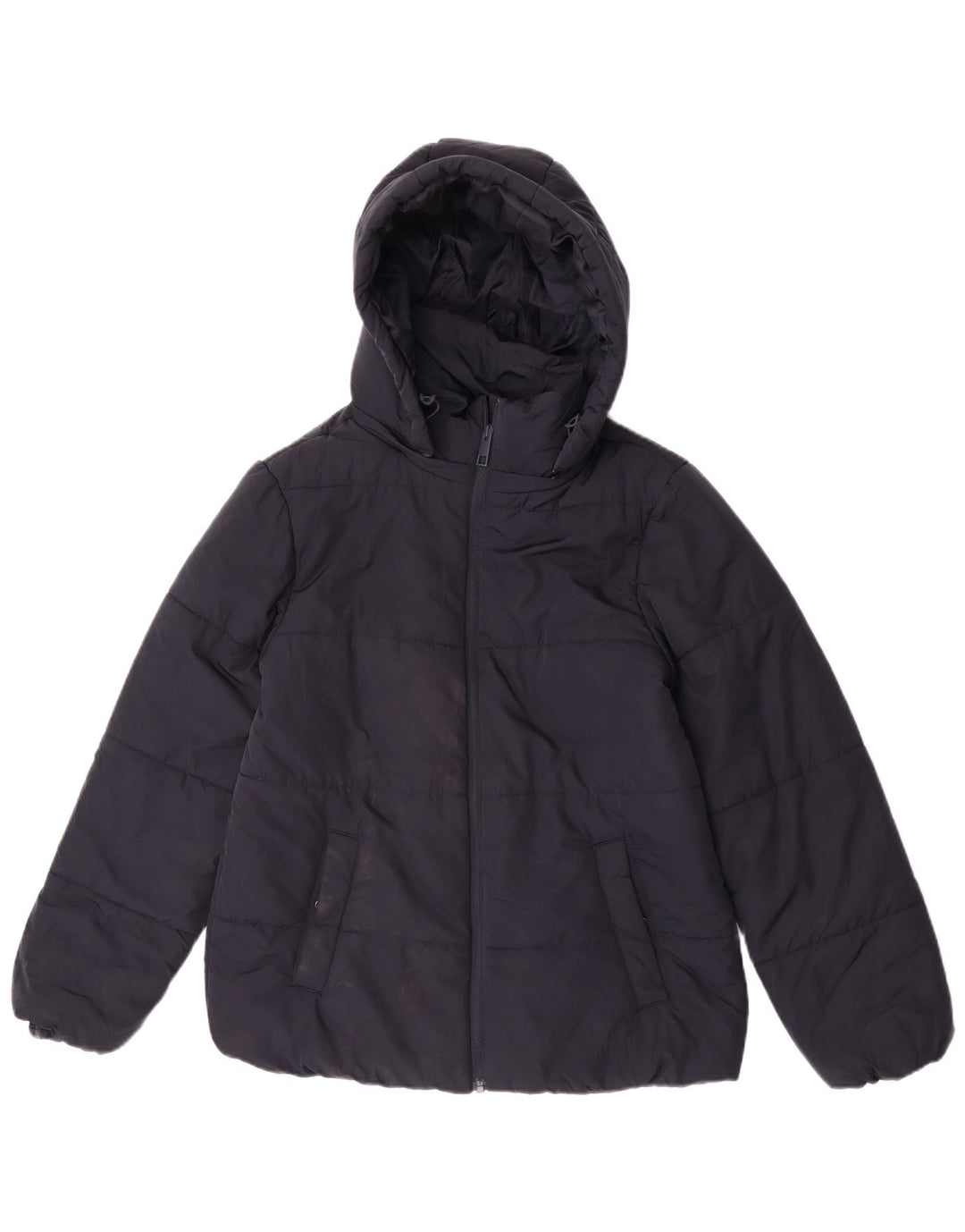 Marks & Spencer Veste rembourrée à capuche pour femme UK 12 Bleu marine moyen