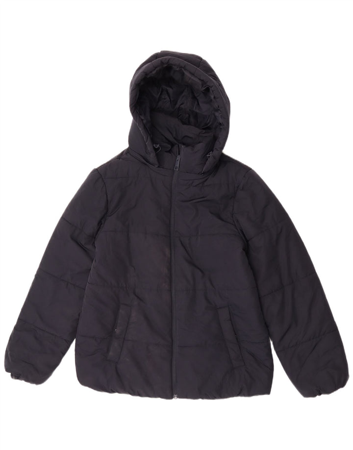 Marks & Spencer Veste rembourrée à capuche pour femme UK 12 Bleu marine moyen