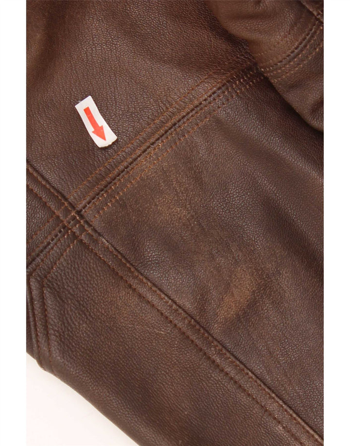veste en cuir homme vintage UK 38 Brun moyen