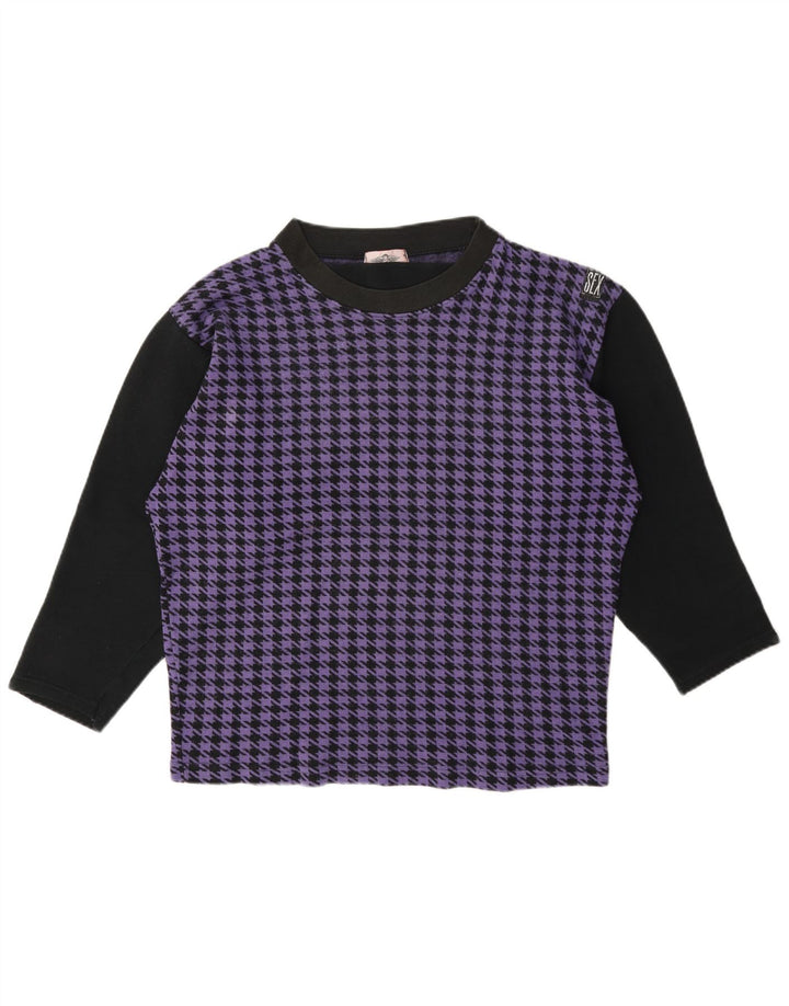 Gymnasium Haut à manches longues pour femme UK 44 Pied-de-poule Violet moyen